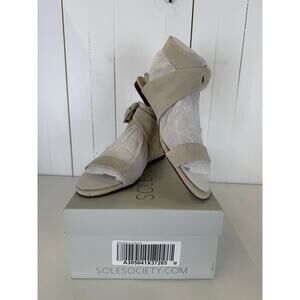 Sole Society Women's Tan Cashmere Slip-On Sandal, NWT